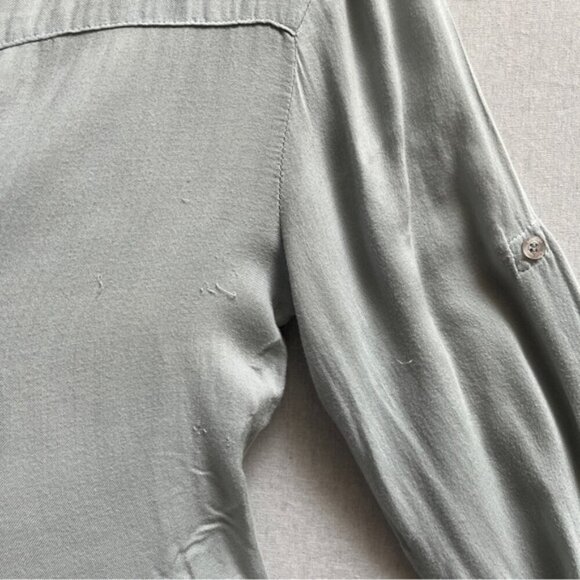 Bella Dahl pull over 1/2 button long sleeve shirt tail shirt Sz S - Picture 7 of 9